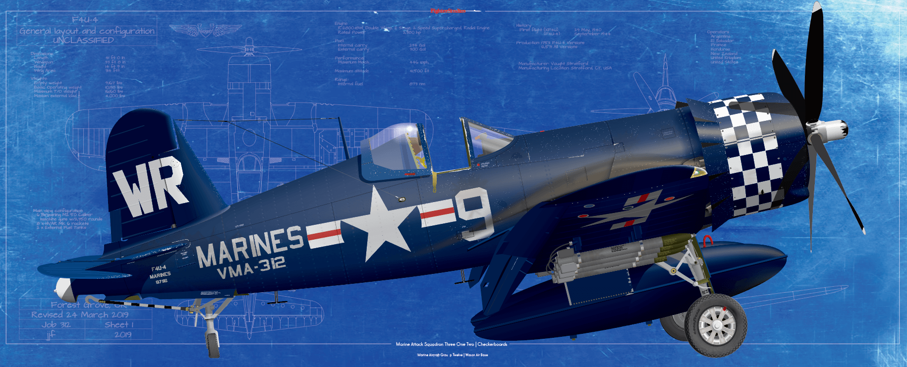 F4U-4 Corsair, VMA 312 F4U-4 Corsair, VMA 312